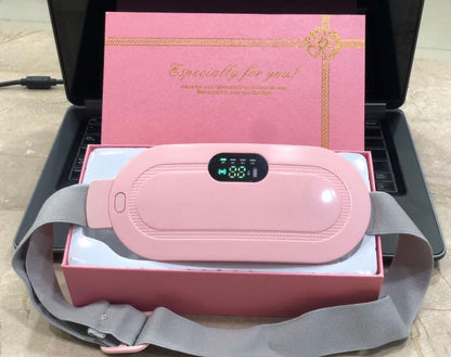 Portable Menstrual Heating Pad Smart Warm Palace Belt – Cordless Cramp Relief Massager Vibration Waist Trimmer
