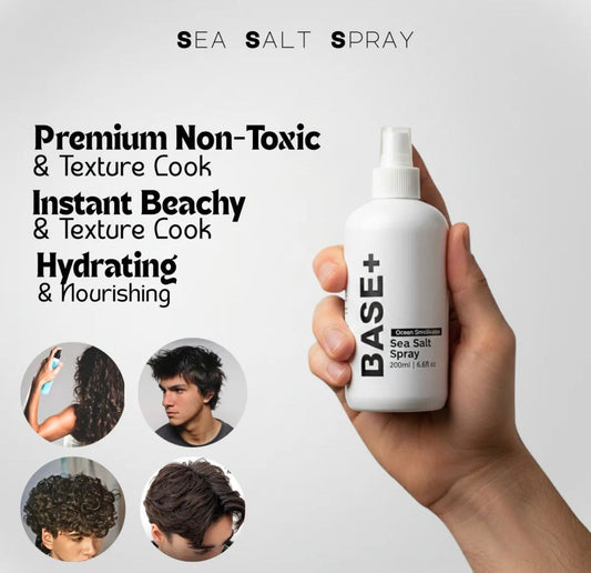 Base+ Sea Salt Spray – Beach Waves & Volume Hair Styling Mist