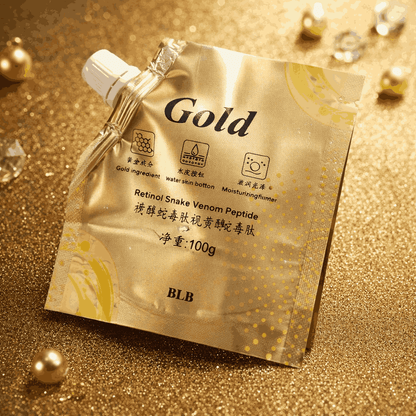 Premium 24K Gold Retinol Anti-Aging Eye Cream with Vibrating Massager Wand | Dark Circles, Puffiness & Wrinkles Treatment – Luxury Eye Care (100g)