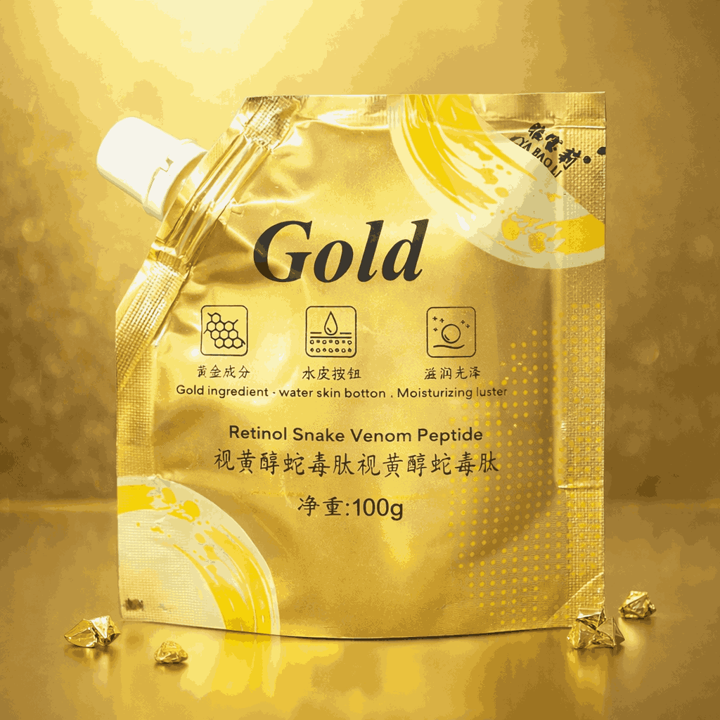 Premium 24K Gold Retinol Anti-Aging Eye Cream with Vibrating Massager Wand | Dark Circles, Puffiness & Wrinkles Treatment – Luxury Eye Care (100g)