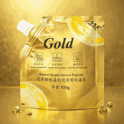 Premium 24K Gold Retinol Anti-Aging Eye Cream with Vibrating Massager Wand | Dark Circles, Puffiness & Wrinkles Treatment – Luxury Eye Care (100g)