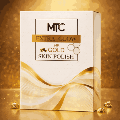 MTC International Extra Glow 24K Gold Skin Polish Kit | Professional Face & Body Brightening System – Instant Radiance Glow (Made in France)