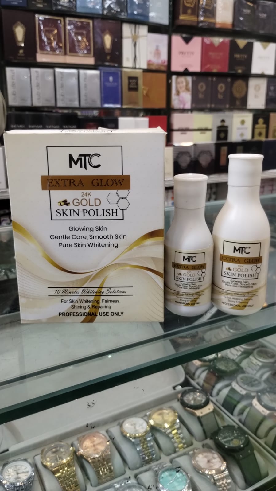 MTC International Extra Glow 24K Gold Skin Polish Kit | Professional Face & Body Brightening System – Instant Radiance Glow (Made in France)